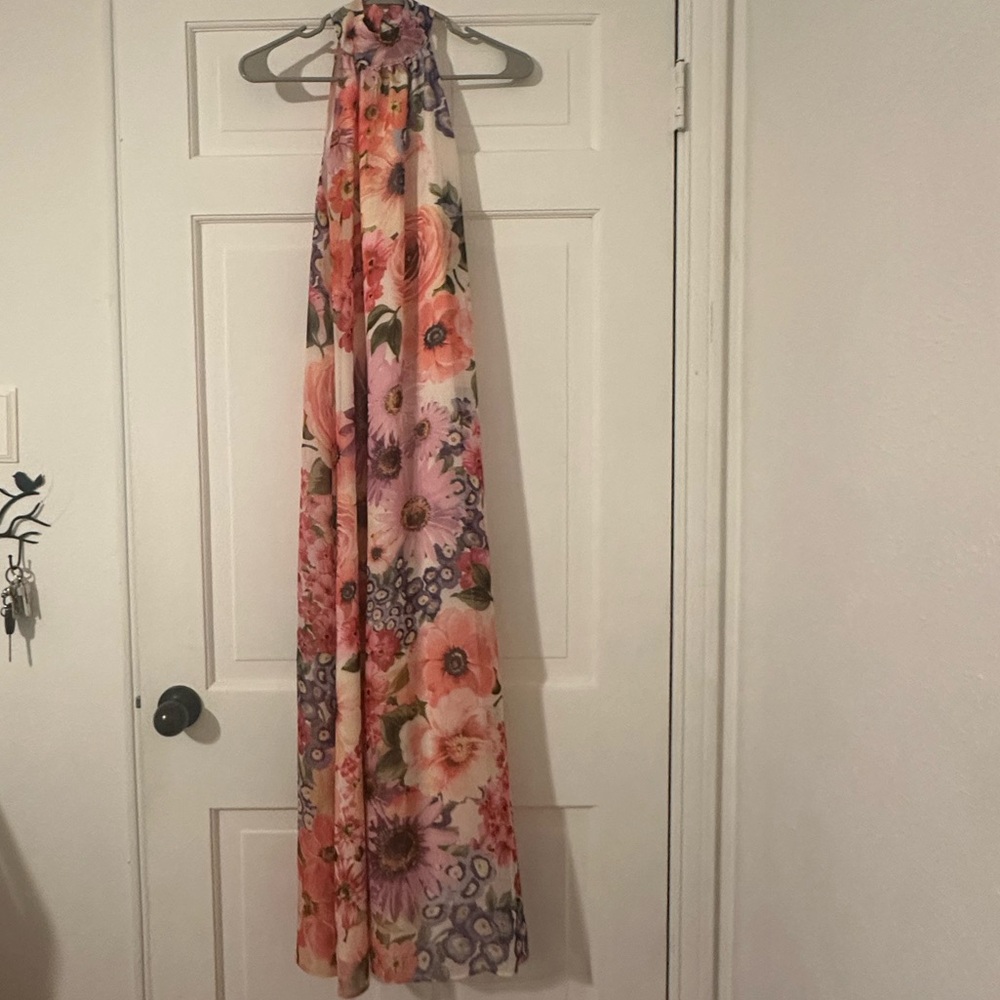 Express High Neck Floral Maxi Dress